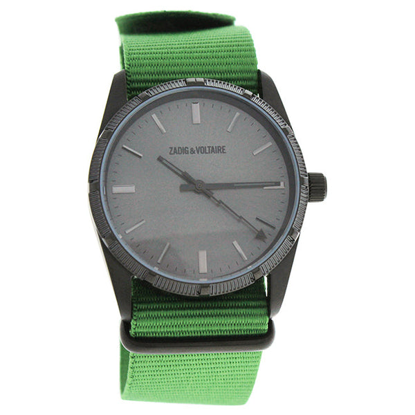 Zadig & Voltaire ZVF219 Fusion - Black/Green Nylon Strap Watch by Zadig & Voltaire for Unisex - 1 Pc Watch