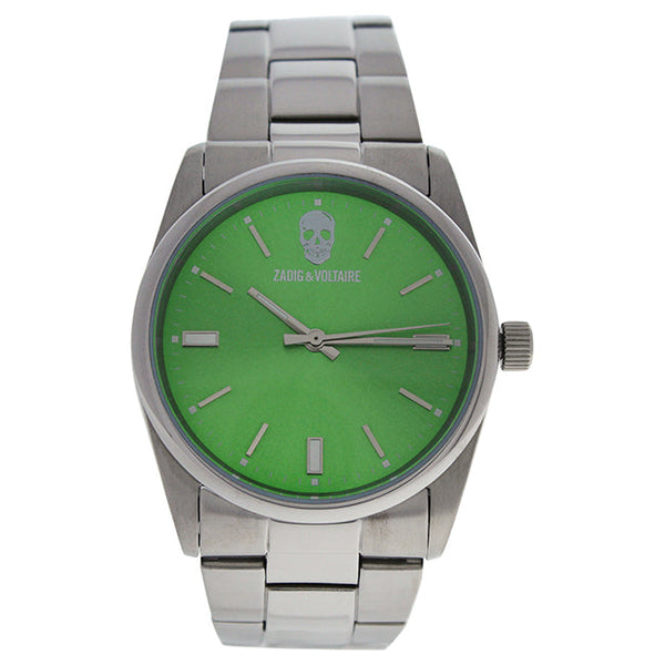 Zadig & Voltaire ZVF244 Green Dial/Silver Stainless Steel Bracelet Watch by Zadig & Voltaire for Unisex - 1 Pc Watch