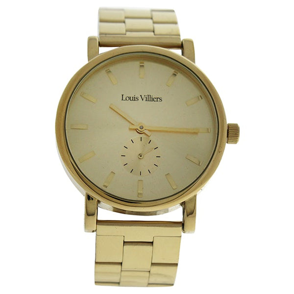 Louis Villiers LV2070 Gold Stainless Steel Bracelet Watch by Louis Villiers for Unisex - 1 Pc Watch