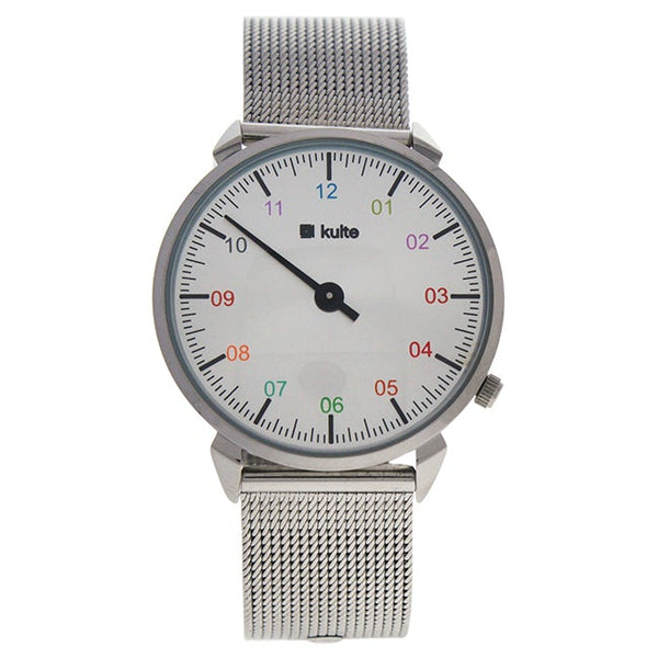 Kulte KU15-0010 Silver Rainbow Stainless Steel Mesh Bracelet Watch by Kulte for Unisex - 1 Pc Watch
