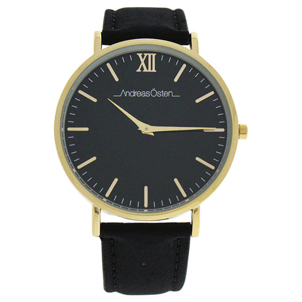 Andreas Osten AO-104 Tidlos - Gold/Black Leather Strap Watch by Andreas Osten for Unisex - 1 Pc Watch