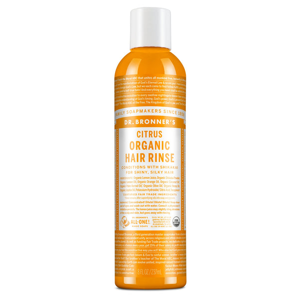 Dr. Bronner's Organic Hair Rinse Conditioning 237ml - Citrus