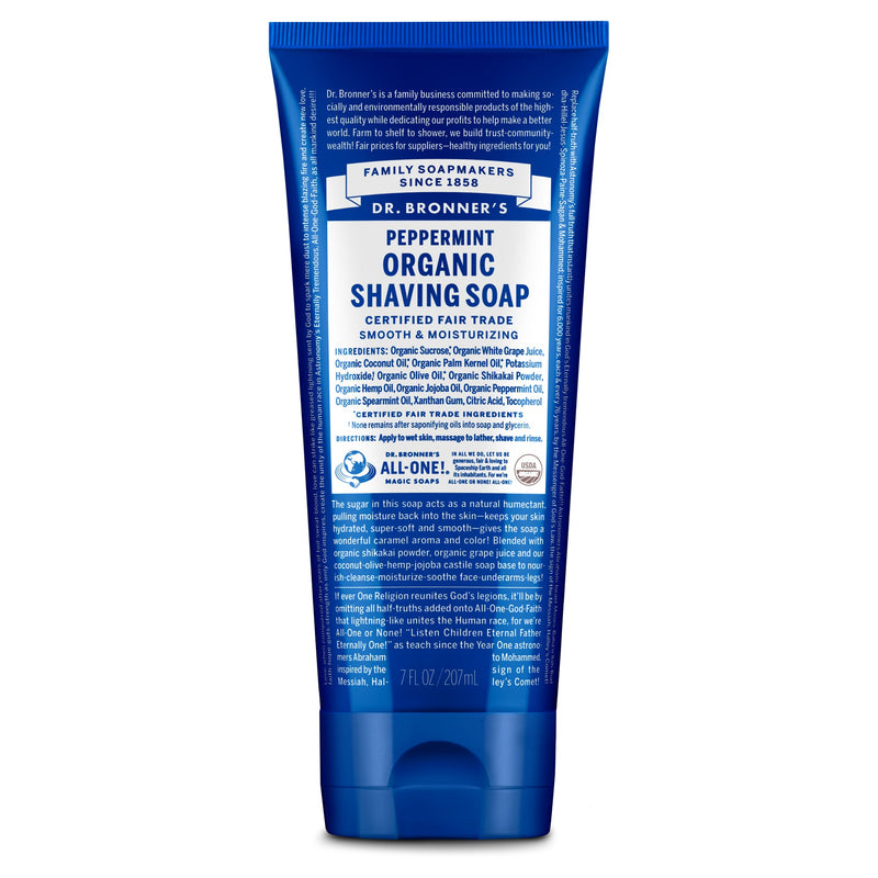 Dr. Bronner's Organic Shaving Soap 207ml - Peppermint