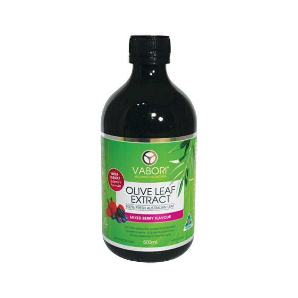 Vabori Olive Leaf Extract (Fresh Picked) Mixd Berry Flavour 500ml