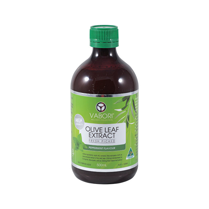 Vabori Olive Leaf Extract (Fresh Picked) Peppermint 500ml