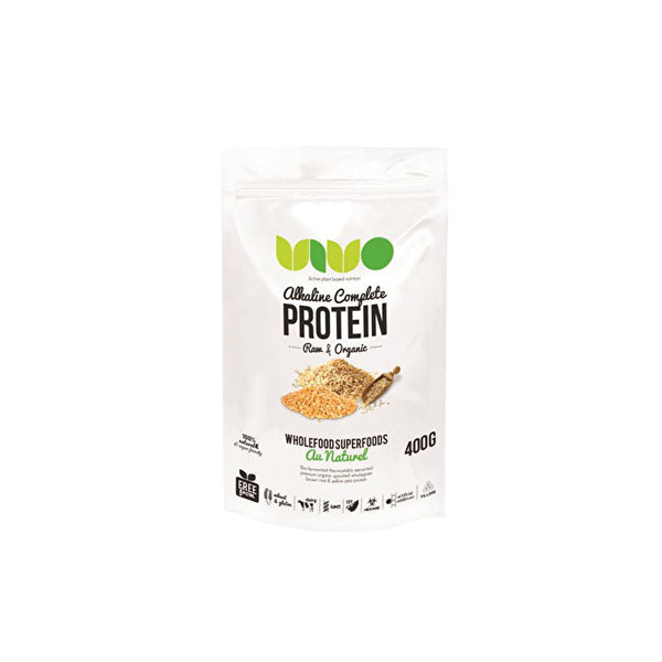 VIVO ALKALINE PROTEIN Vivo Alkaline Protein Organic & Raw Alkaline Complete Protein Au Naturel 400g