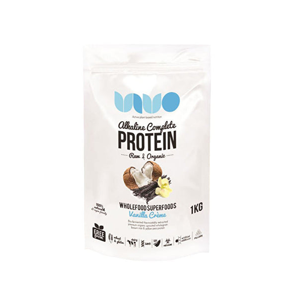 VIVO ALKALINE PROTEIN Vivo Alkaline Protein Organic & Raw Alkaline Complete Protein Vanilla Creme 1kg