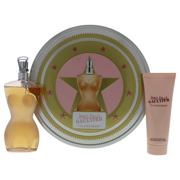 Jean Paul Gaultier Classique by Jean Paul Gaultier for Women - 2 Pc Gift Set 3.4oz EDT Spray, 2.5oz Perfumed Body Lotion