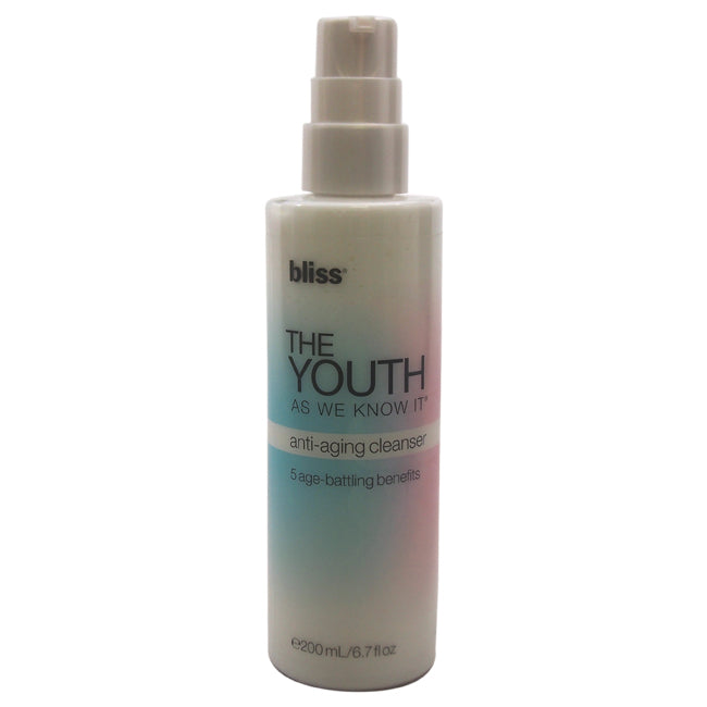 Bliss The Youth As We Know It Anti-Aging Cleanser by Bliss for Women - 6.7 oz Cleanser