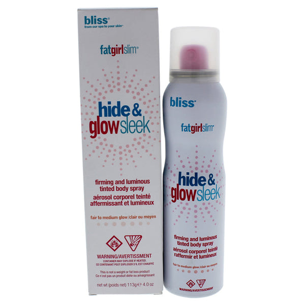 Bliss Fat Girl Slim Hide and Glow Sleek - Medium to Deep Glow by Bliss for Women - 4 oz Body Spray