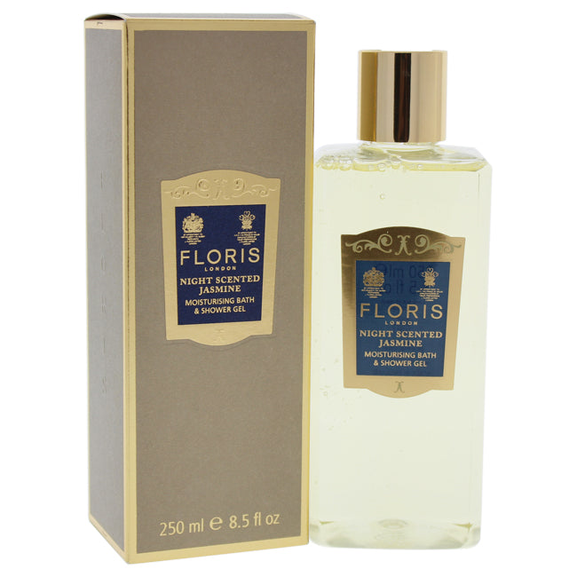 Floris London Night Scented Jasmine Moisturising Bath & Shower Gel by Floris London for Women - 8.5 oz Bath & Shower Gel