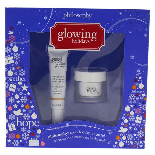 Philosophy Glowing Holidays by Philosophy for Women - 2 Pc Kit 0.5oz Renewed Hope, 0.5oz Renewed Hope Drops