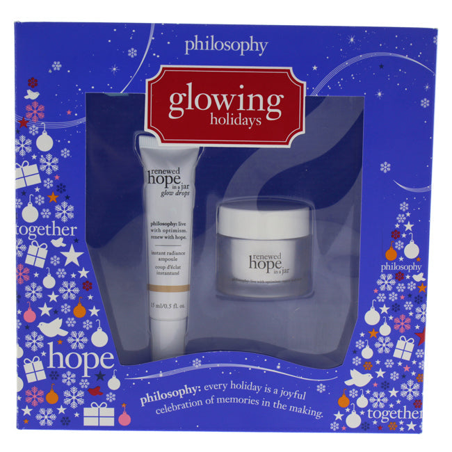 Philosophy Glowing Holidays by Philosophy for Women - 2 Pc Kit 0.5oz Renewed Hope, 0.5oz Renewed Hope Drops