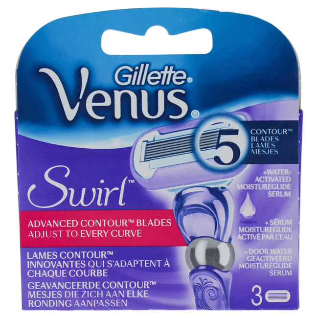 Gillette Venus Swirl Razor Blade by Gillette for Women - 3 Count Razor Blade