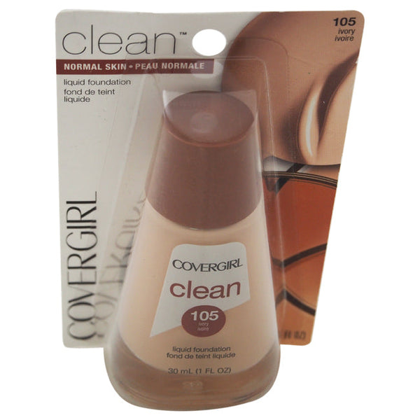CoverGirl Clean Liquid Foundation - # 105 Ivory by CoverGirl for Women - 1 oz Foundation