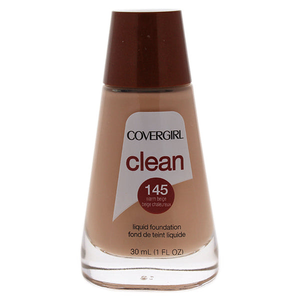 CoverGirl Clean Liquid Foundation - # 145 Warm Beige by CoverGirl for Women - 1 oz Foundation