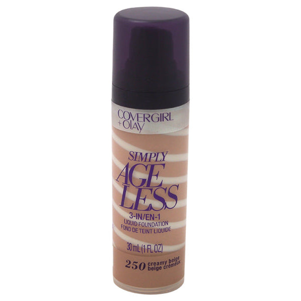 CoverGirl CoverGirl + Olay Simply Ageless 3-in-1 Liquid Foundation - # 250 Creamy Beige by CoverGirl for Women - 1 oz Foundation