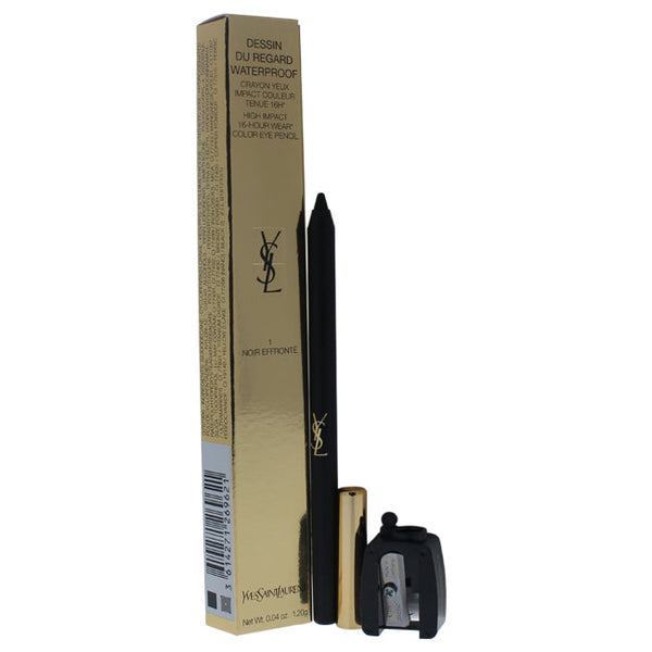 Yves Saint Laurent Dessin Du Regard Waterproof Eye Pencil - 1 Noir Effronte by Yves Saint Laurent for Women - 0.04 oz Eye Pencil