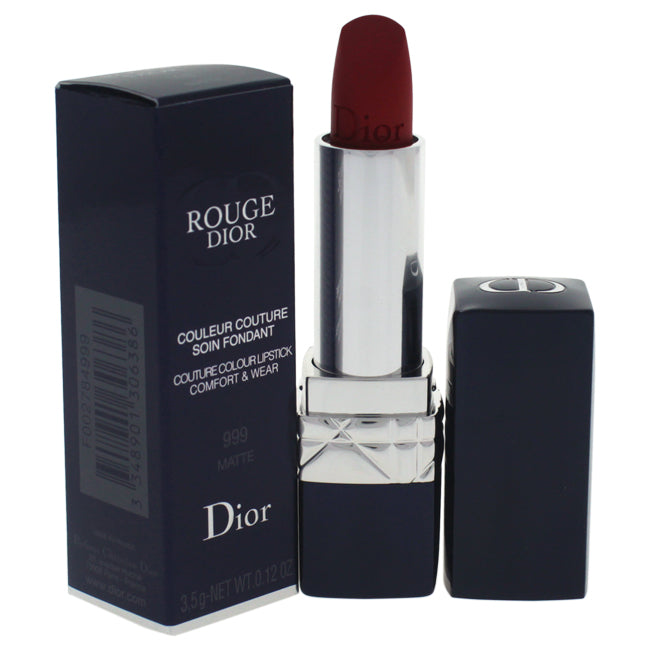 Christian Dior Rouge Dior Couture Colour Comfort & Wear Lipstick - # 999 Matte by Christian Dior for Women - 0.12 oz Lipstick