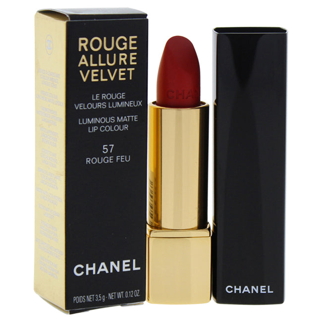 Chanel Rouge Allure Velvet Luminous Matte Lip Colour - 57 Rouge Feu by Chanel for Women - 0.12 oz Lipstick