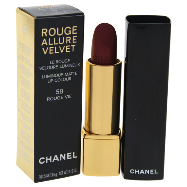 Chanel Rouge Allure Velvet Luminous Matte Lip Colour - 58 Rouge Vie by Chanel for Women - 0.12 oz Lipstick