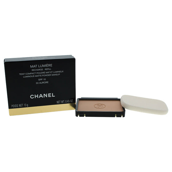 Chanel Mat Lumiere Luminous Matte Powder Makeup SPF10 - # 30 Aurore by Chanel for Women - 0.45 oz Powder (Recharge)(Refill)