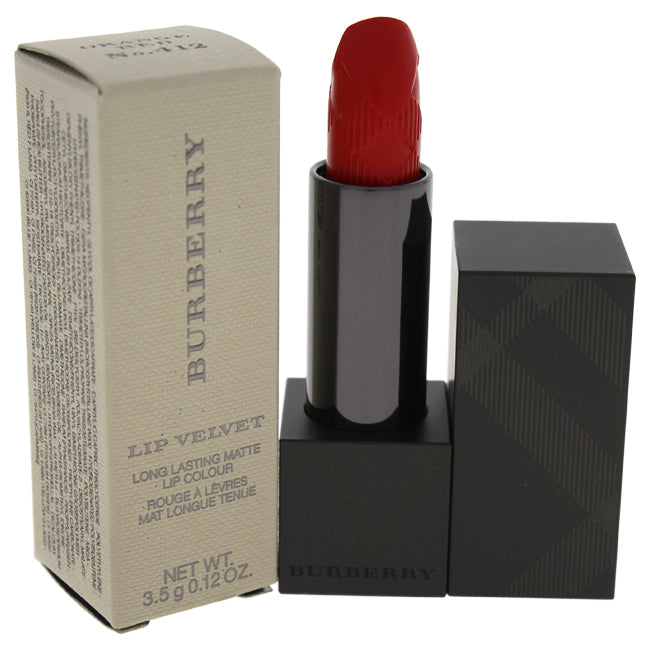 Burberry Lip Velvet - # 412 Orange Red by Burberry for Women - 0.12 oz Lipstick