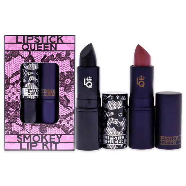 Lipstick Queen Smokey Lip Kit by Lipstick Queen for Women - 2 Pc 0.12oz Black Lace Rabbit, 0.12oz Mauve Sinner