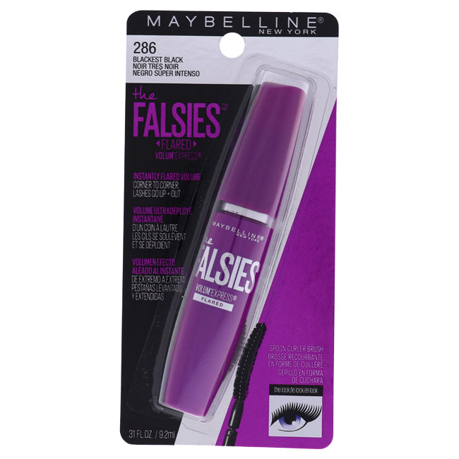 Maybelline Volum Express The Falsies Mascara - 286 Blackest Black by Maybelline for Women - 0.31 oz Mascara