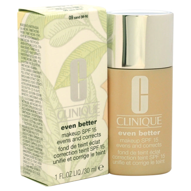 Clinique Even Better Makeup SPF 15 - # 09 Sand (M-N)-Dry To Combination Oily Skin by Clinique for Women - 1 oz Foundation