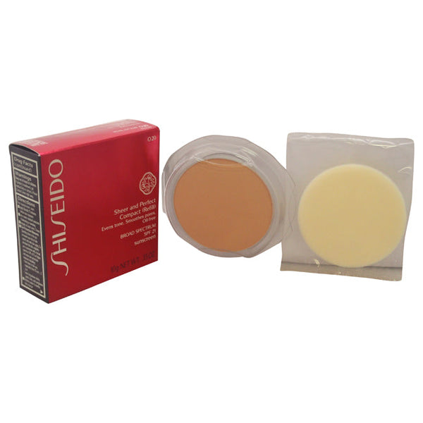 Shiseido Sheer and Perfect Compact SPF 21 - - # O20 Natural Light Ochre by Shiseido for Women - 0.35 oz Compact (Refill)