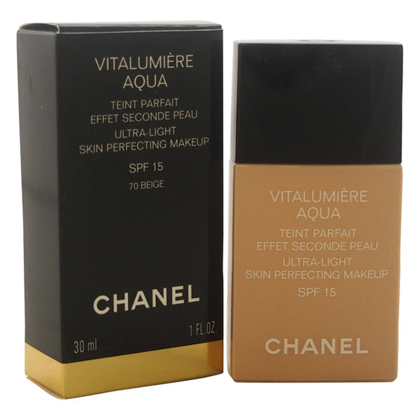 Chanel Vitalumiere Aqua Ultra-Light Skin Perfecting Makeup SPF 15 - # 70 Beige by Chanel for Women - 1 oz Makeup