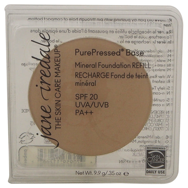 Jane Iredale PurePressed Base Mineral Foundation Refill SPF 20 - Amber by Jane Iredale for Women - 0.35 oz Foundation (Refill)