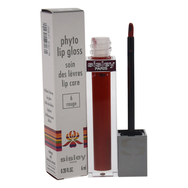 Sisley Phyto Lip Gloss - # 6 Rouge by Sisley for Women - 0.2 oz Lip Gloss
