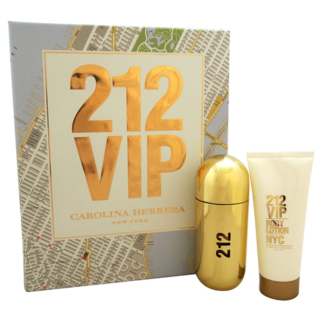 Carolina Herrera 212 VIP by Carolina Herrera for Women - 2 Pc Gift Set 2.7oz EDP Spray, 3.4oz Body Lotion