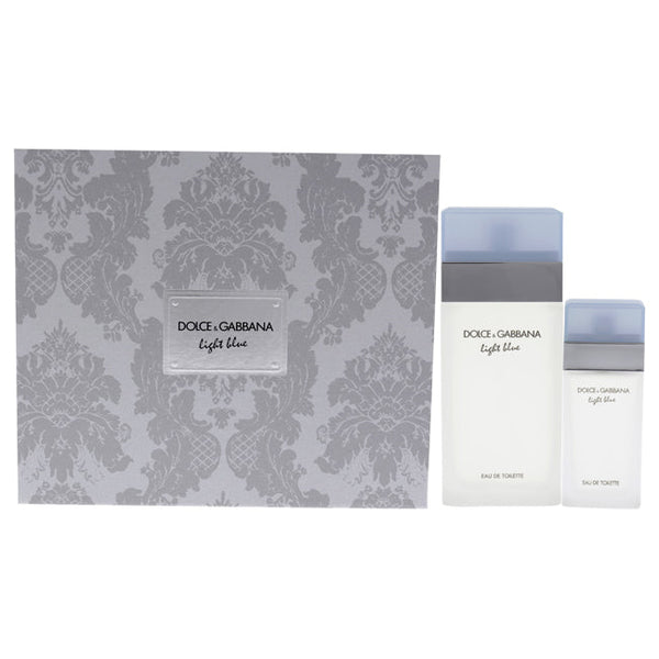 Dolce and Gabbana Light Blue by Dolce and Gabbana for Women - 2 Pc Gift Set 3.3oz EDT Spray, 0.84oz EDT Spray