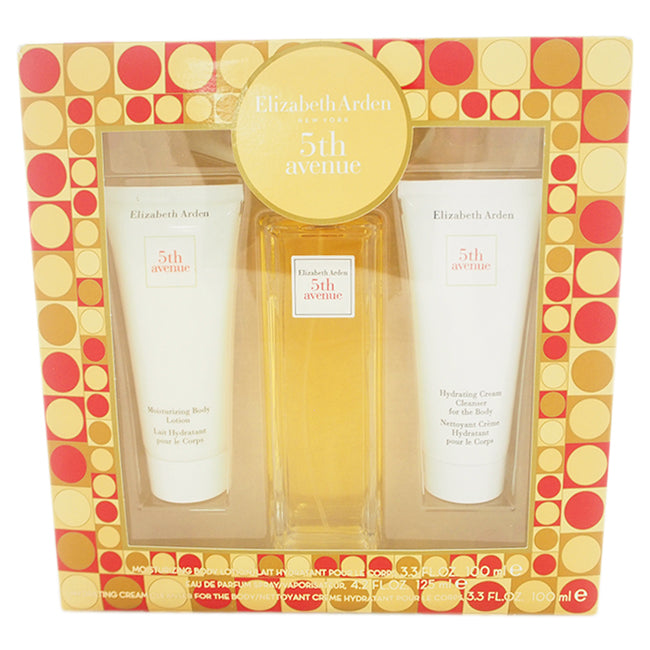 Elizabeth Arden 5th Avenue by Elizabeth Arden for Women - 3 Pc Gift Set 4.2oz EDP Spray, 3.3oz Moisturizing Body Lotion, 3.3oz Hydrating Cream Cleanser For The Body