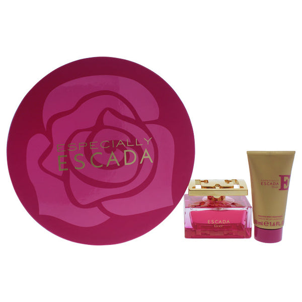 Escada Escada Especially Elixir by Escada for Women - 2 Pc Gift Set 2.5oz EDP Spray, 1.6oz Preious Body Moisturizer & Beauty Box