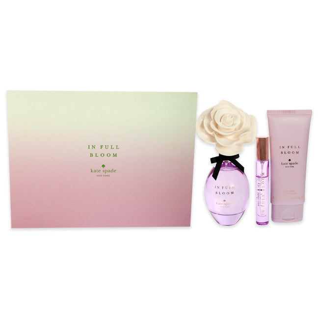 Kate Spade In Full Bloom by Kate Spade for Women - 3 Pc Gift Set 3.4oz EDP Spray, 3.4oz Body Lotion, 0.34oz Pencil Spray