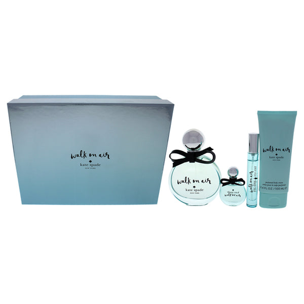 Kate Spade Walk On Air by Kate Spade for Women - 4 Pc Gift Set 3.4oz EDP Spray, 3.4oz Body Cream, 0.34oz EDP Spray, 0.25oz Replica