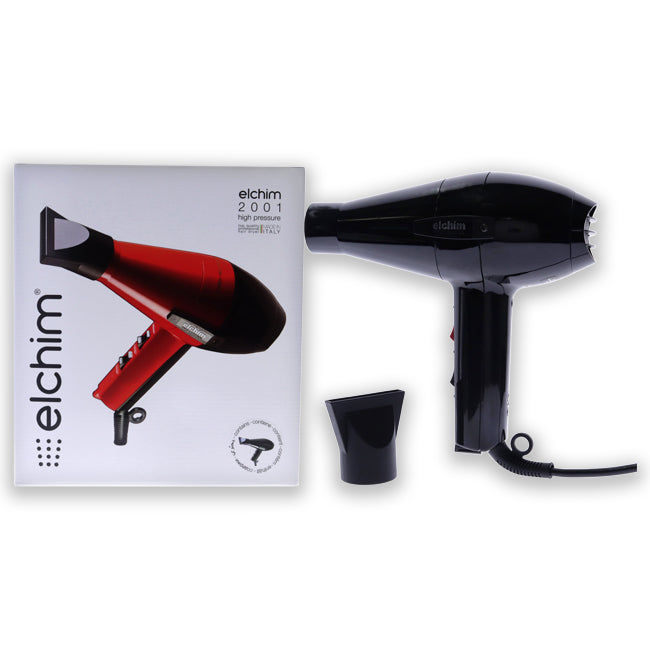 Elchim 2001 High Pressure Hair Dryer - Black by Elchim for Unisex - 1 Pc Hair Dryer