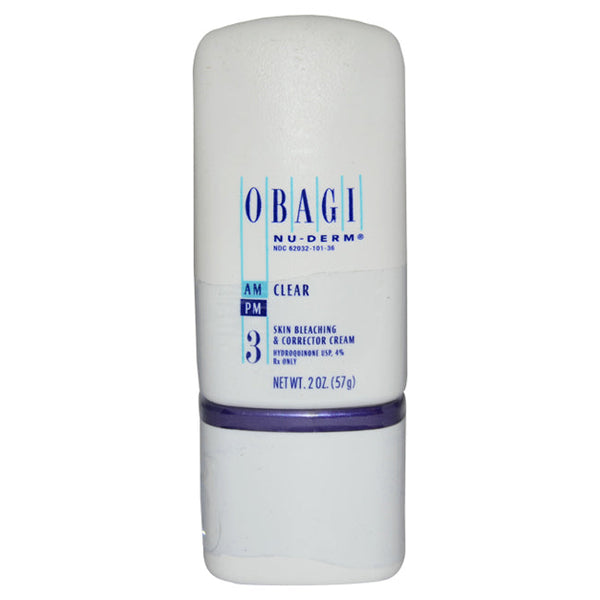 Obagi Obagi Nu-Derm #3 Clear Skin Bleaching & Corrector Cream by Obagi for Women - 2 oz Cream
