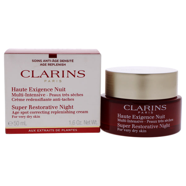 Clarins Super Restorative Night - Very Dry Skin by Clarins for Women - 1.7 oz Night Cream