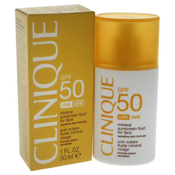 Clinique Broad Spectrum SPF 50 Mineral Sunscreen Fluid for Face by Clinique for Women - 1 oz Sunscreen