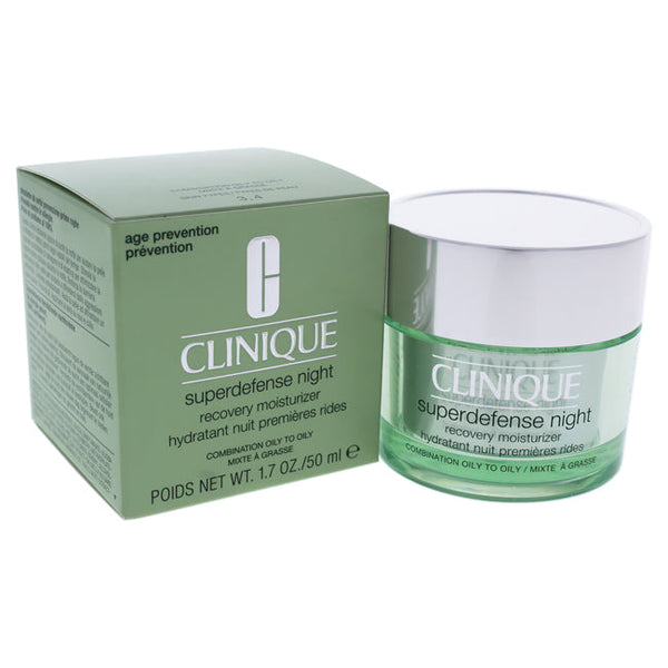 Clinique Superdefense Night Recovery Moisturizer - Combination Oily To Oily by Clinique for Women - 1.7 oz Moisturizer