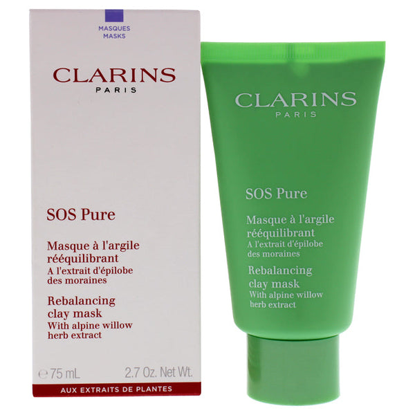 Clarins SOS Pure Rebalancing Clay Mask by Clarins for Women - 2.3 oz Mask