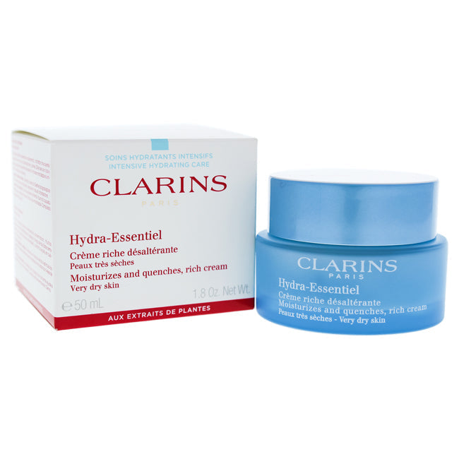 Clarins Hydra-Essentiel Moisturizes Quenches Rich Cream Very Dry Skin by Clarins for Women - 1.8 oz Cream