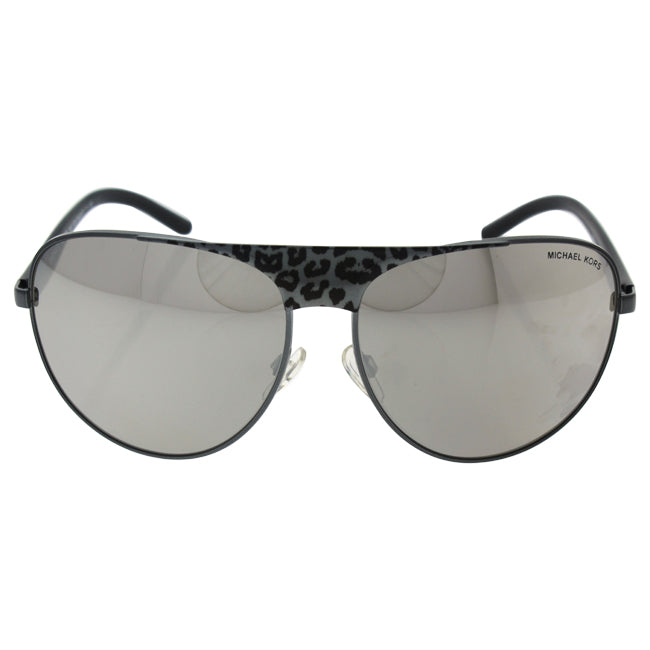 Michael Kors Michael Kors MK 1006 10586G Sadie II - Gunmetal Black Leopard Black/Silver by Michael Kors for Women - 62-14-125 mm Sunglasses