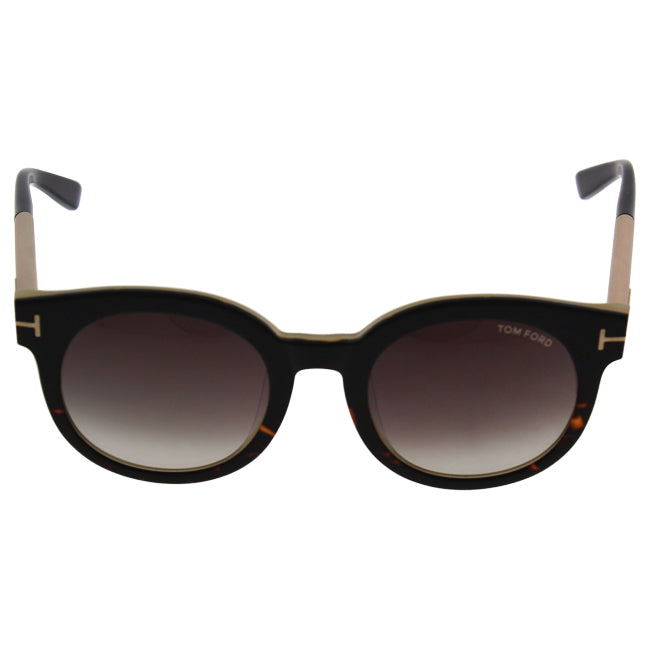 Tom Ford Tom Ford FT0435-F Janina 01K - Shiny Black/Gradient Roviex by Tom Ford for Women - 53-22-140 mm Sunglasses