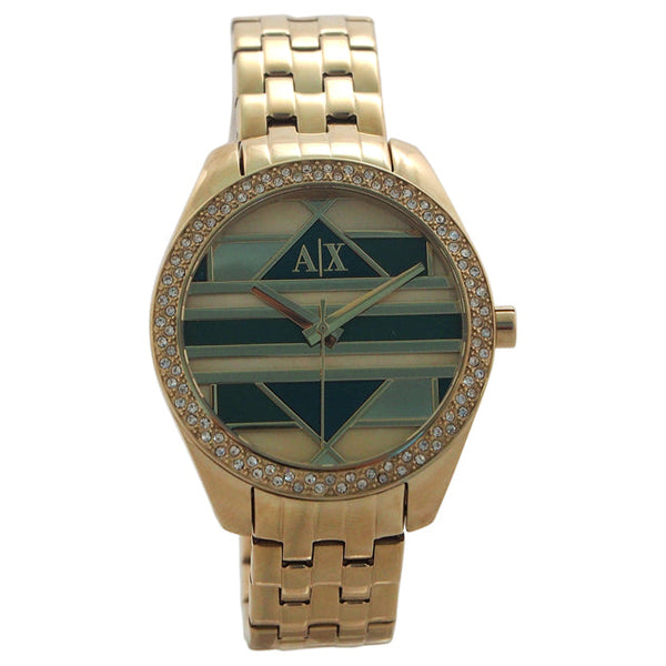 Armani Exchange AX5527 Geo Gold-Tone Stainless Steel Bracelet Watch by Armani Exchange for Women - 1 Pc Watch